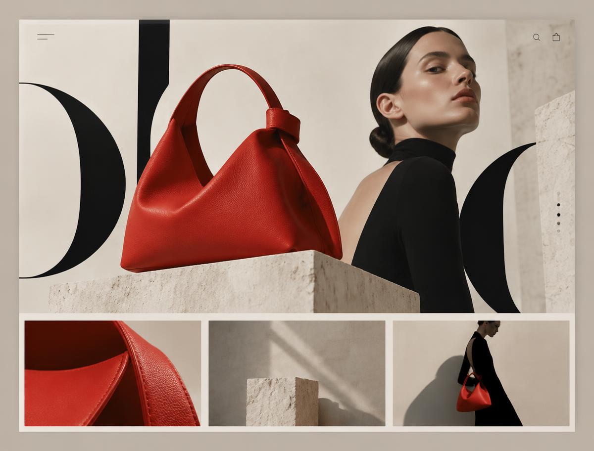 Concept de site web pour Atelier Rouge