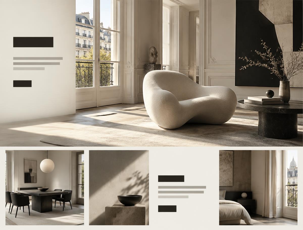 Concept de site web pour Maison Sillage